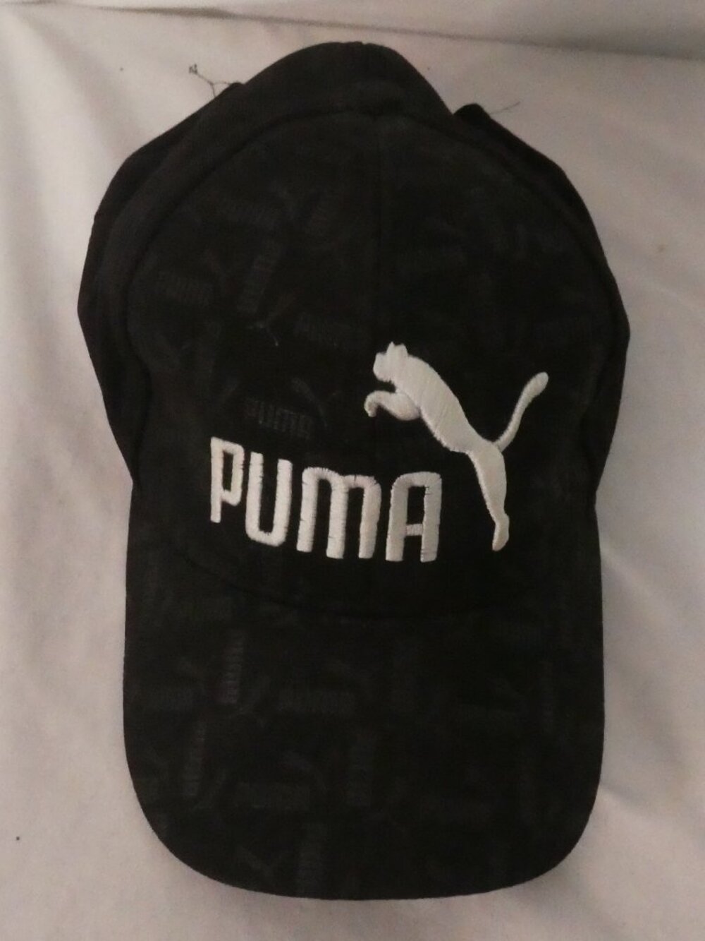 PUMA Black Unisex Embroidered Logo Baseball Cap Hat